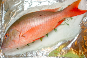 salt baked fish